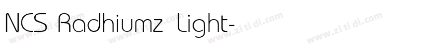 NCS Radhiumz Light字体转换